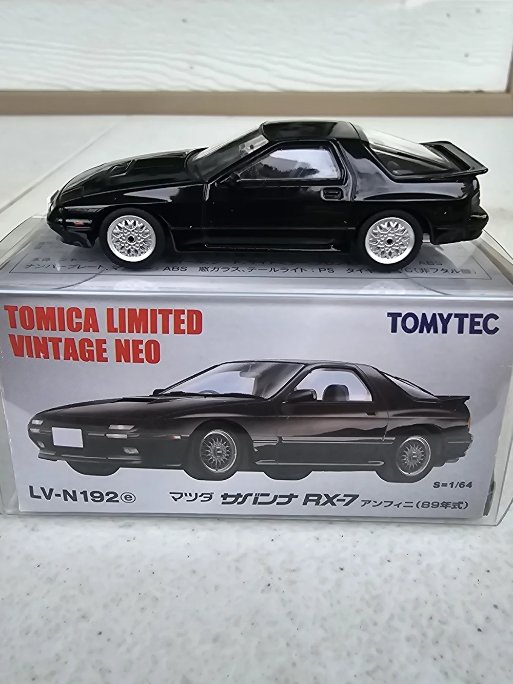 Tomica Limited Vintage Neo LV-N192e Mazda Savanna RX-7 1989 Black 1:64 TLV
